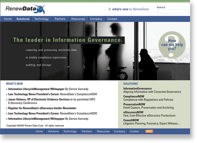 RenewData website
